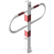 Passage and | car-park barrier | foldable with | triangular lock | hot-dip galvanized and white coated withred reflecting stripes